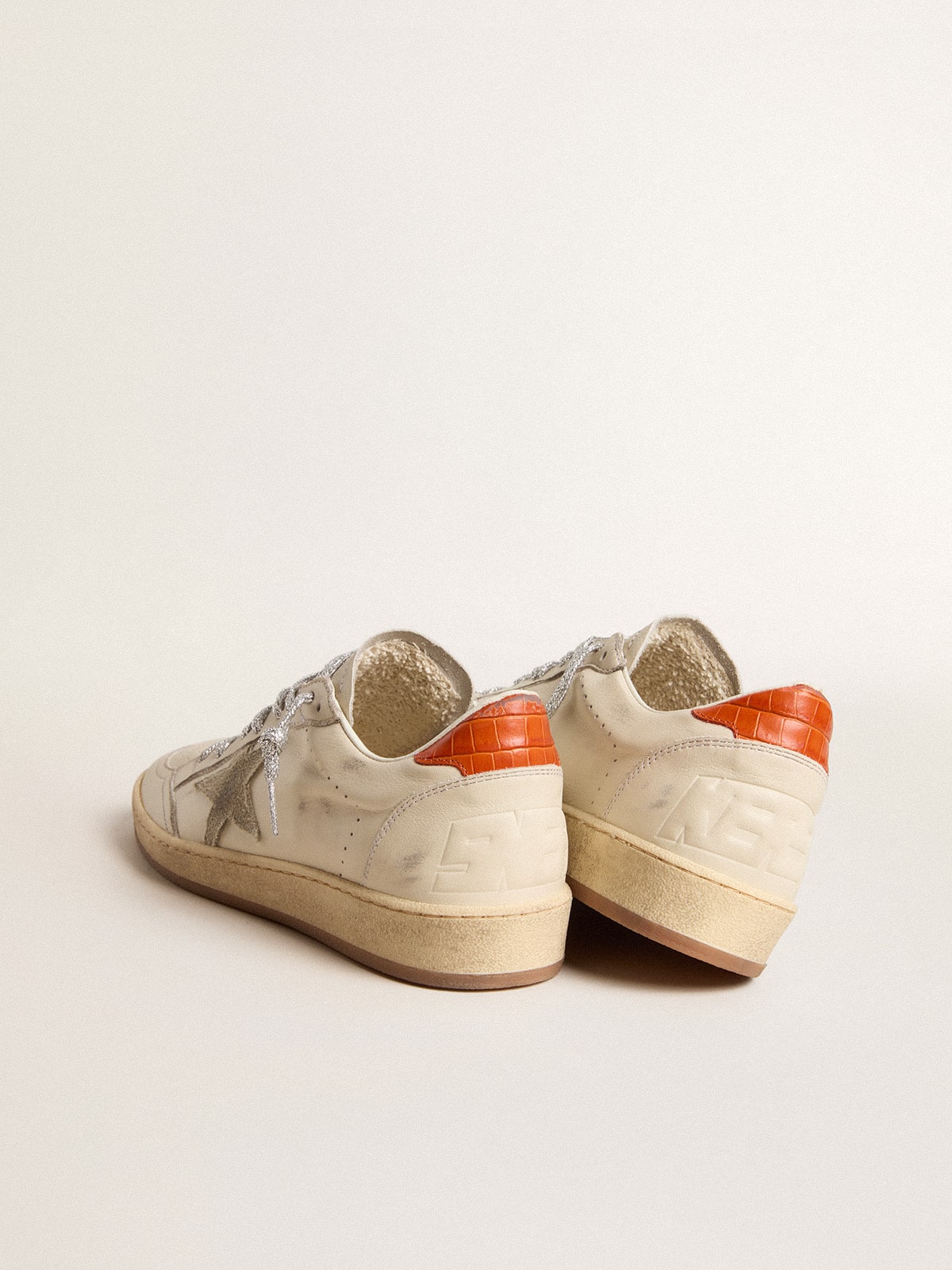 Women's Ball Star LTD with ice-gray suede star and orange heel tab